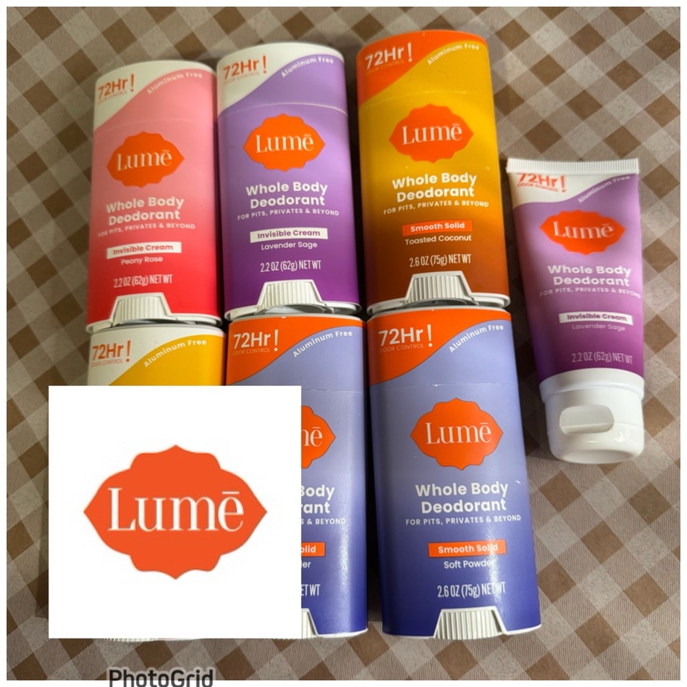 LUME Bundle of 7 Whole Body Deodorant +Free gift